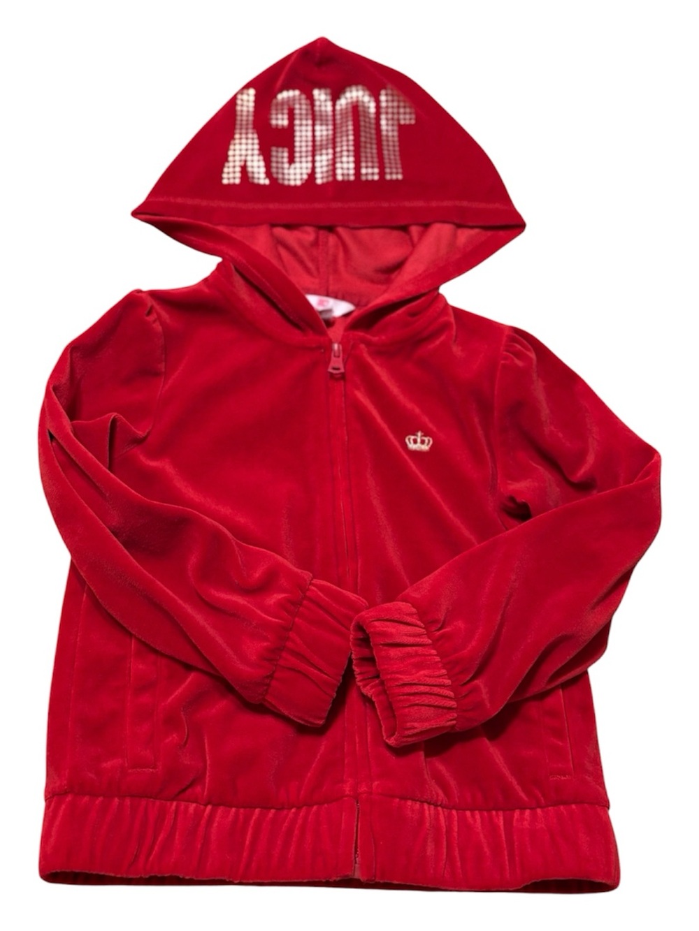 Juicy by Juicy Couture Girls Plush Velour Hooded Jacket